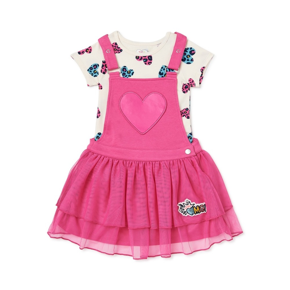 Garanimals 2-Piece Heart Overall Dress